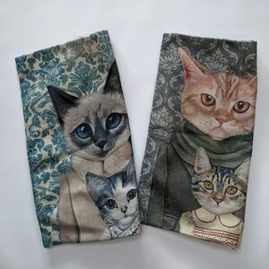 Cat Family Cushion Covers, Set Of 2